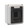 Caja para pilar SISTELECTRIC 4 módulos exterior blanco