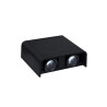Aplique led 180° ILUMINACIÓN SIGMA con lupa 4W blanco dinámico negro