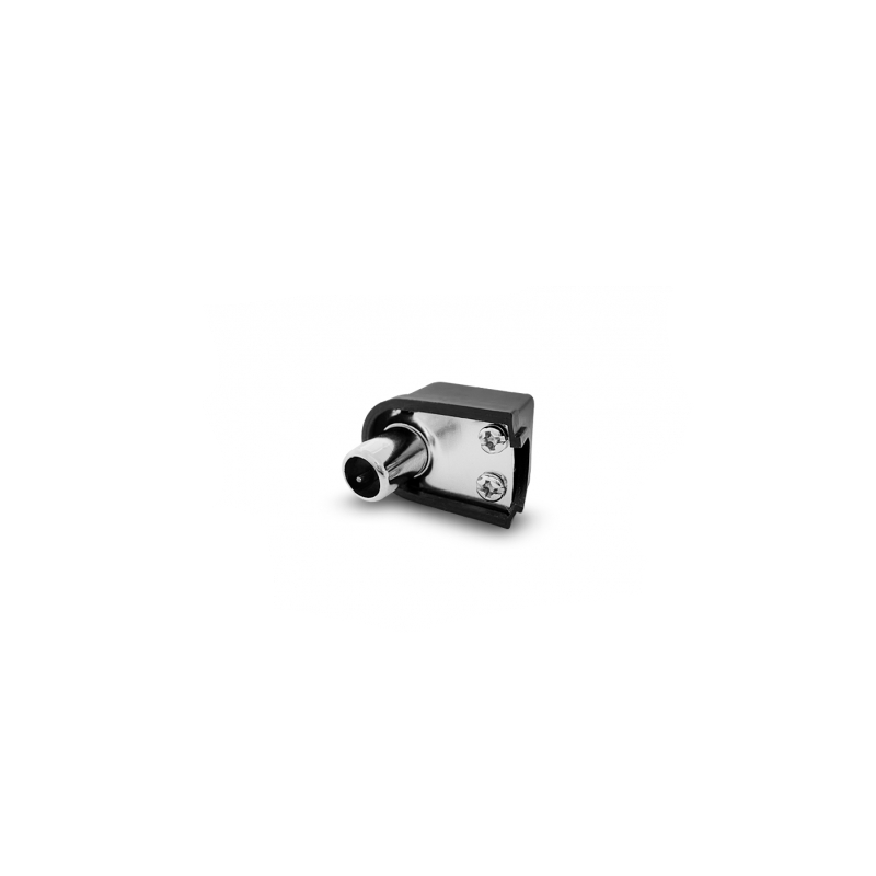 Ficha macho para tv 75 ohms de pin fino con rosca inferior Ficha macho para tv 75 ohms de pin fino con rosca inferior