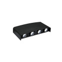 Aplique led 180° ILUMINACIÓN STRONG bidireccional con lupa 8W blanco dinámico negro