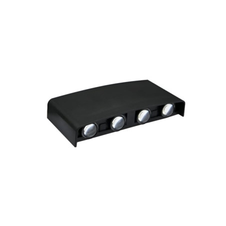 Aplique led 180° ILUMINACIÓN STRONG bidireccional con lupa 8W blanco dinámico negro