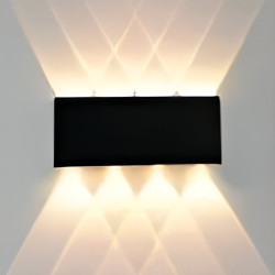 Aplique led 180° ILUMINACIÓN STRONG bidireccional con lupa 8W blanco dinámico negro