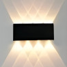 Aplique led 180° ILUMINACIÓN STRONG bidireccional con lupa 8W blanco dinámico negro