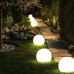 Jabalina F.W. para 1 luz E27 con globo antivandalo 45cm negro