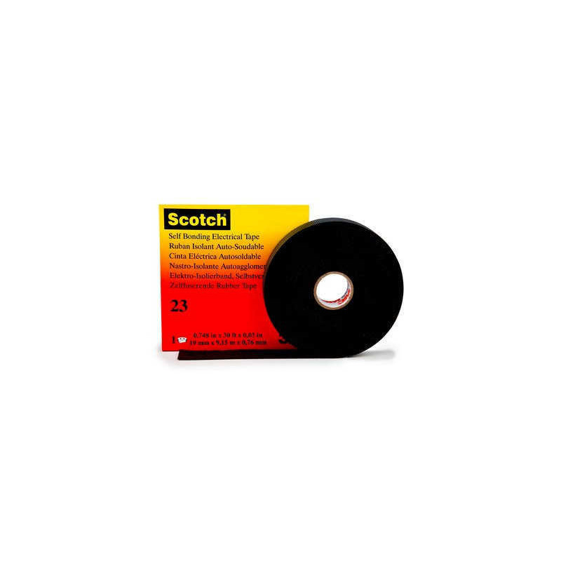 Cinta de goma autosoldable 3M scotch 23 media tension 19 mm x 4 m