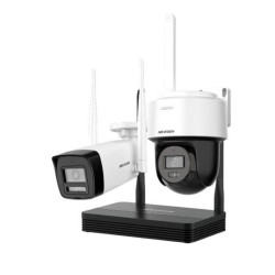 Kit Videovigilancia HIKVISION DS-J142I/NKS422W03H + cámara domo + bullet IP 2MP IP66 + NVR 4 Canales