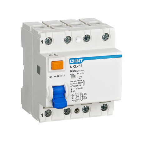Disyuntor CHINT NXL-63 tetrapolar 40A 300mA