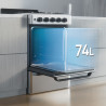 Cocina DREAN CD5603AI0 Multigas 56cm 4 hornallas acero inoxidable