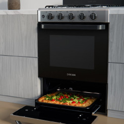 Cocina DREAN CD5603AI0 Multigas 56cm 4 hornallas acero inoxidable