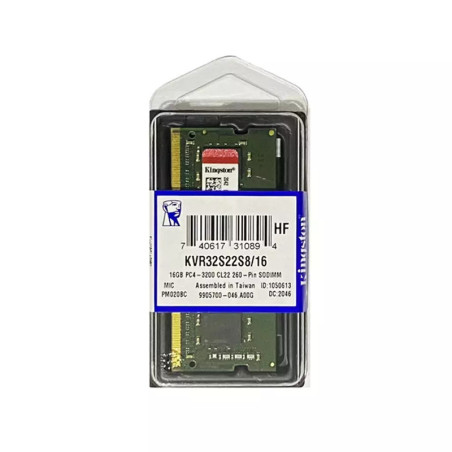 Memoria RAM KINGSTON KVR32S22S8/16 16GB DDR4 3200MHz