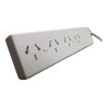 Prolongador binorma RICHI 10A 4 tomas 2.5 metros gris