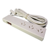 Prolongador binorma RICHI 10A 3 tomas 5 metros marfil