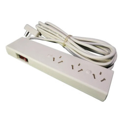 Prolongador binorma RICHI 10A 3 tomas 1.5 metros marfil