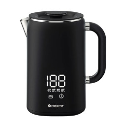 Pava eléctrica EVEREST ML-1703 1,7 Litros 1500W digital táctil negra