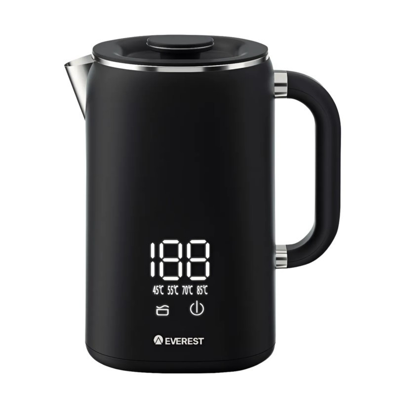 Pava eléctrica EVEREST ML-1703 1,7 Litros 1500W digital táctil negra Pava eléctrica EVEREST ML-1703 1,7 Litros 1500W digital táctil negra