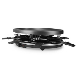Parrilla racletera eléctrica ATMA RA918P 1400W 8 bandejas negra