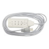 Prolongador multinorma DIBAPLAST 10A 5 tomas 3 metros blanco