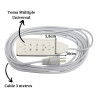 Prolongador multinorma DIBAPLAST 10A 5 tomas 3 metros blanco