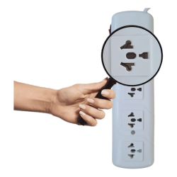 Prolongador multinorma EXULTT 10A 4 tomas 1.5 metros blanco
