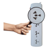Prolongador multinorma EXULTT 10A 4 tomas 1.5 metros blanco
