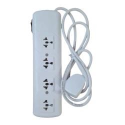 Prolongador multinorma EXULTT 10A 4 tomas 1.5 metros blanco