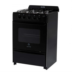 Cocina ESCORIAL MASTER CLASSIC BLACK gas licuado 56cm 4 hornallas negra