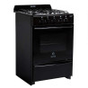 Cocina ESCORIAL MASTER CLASSIC BLACK gas licuado 56cm 4 hornallas negra