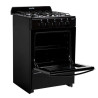 Cocina ESCORIAL MASTER CLASSIC BLACK gas licuado 56cm 4 hornallas negra