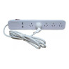 Prolongador SCHNEIDER 10A 5 tomas + 2 usb 1.5 metros blanco