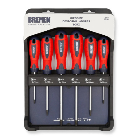 Juego destornillador BREMEN Torx 6 piezas