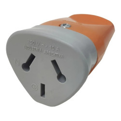 Ficha hembra EXLUTT axial 10A 250V naranja