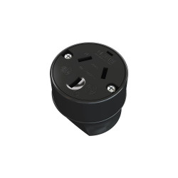 Ficha hembra JELUZ FH601 10A salida axial negro