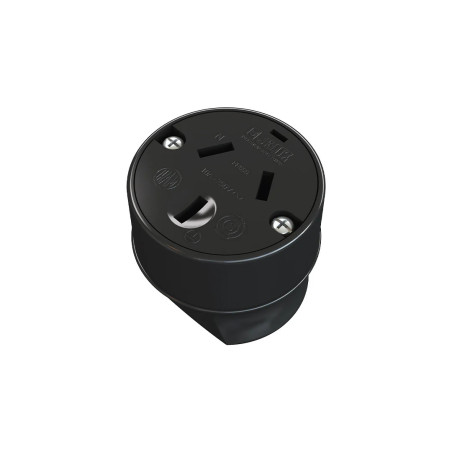 Ficha hembra JELUZ FH601 10A salida axial negro