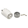 Ficha hembra KALOP 2P+T perno chato 10A 250V blanco