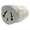 Ficha hembra KALOP 2P+T perno chato 10A 250V blanco