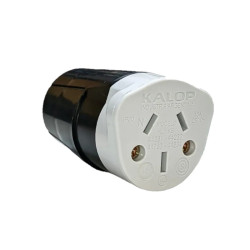 Ficha hembra KALOP HEAVY DUTY perno chato movil 10A 250V negro