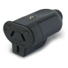 Ficha hembra KALOP polarizado 10A negro