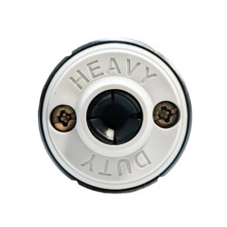 Ficha macho KALOP 2P+T perno chato 10A 250V negro