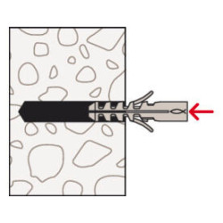 Taco FISCHER nylon con arandela 8x40mm 4,5 a 6mm