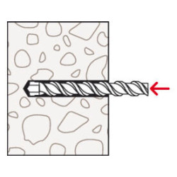 Taco FISCHER nylon con arandela 8x40mm 4,5 a 6mm