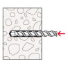Taco FISCHER nylon con arandela 8x40mm 4,5 a 6mm