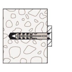 Taco FISCHER nylon con arandela 8x40mm 4,5 a 6mm