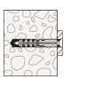 Taco FISCHER nylon con arandela 8x40mm 4,5 a 6mm