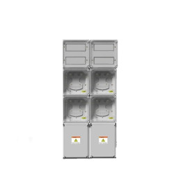 Gabinete GENROD columna 4 medidores trifásico pvc