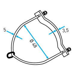 Abrazadera para pilar domiciliario PK 31 48mm
