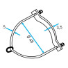 Abrazadera para pilar domiciliario PK 31 48mm