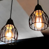 Colgante FERROLUX JAULA para 1 luz E27 negro