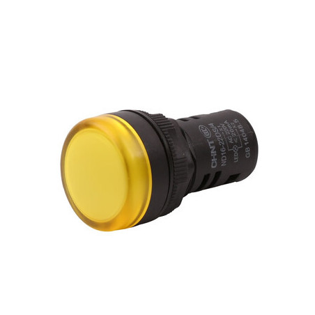 Piloto luminoso CHINT ND16-22DS/2 22mm 24V amarillo compacta