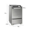 Cocina ELECTROLUX 56GXQ multigas 4 hornallas gris