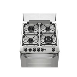 Cocina ELECTROLUX 56GXQ multigas 4 hornallas gris
